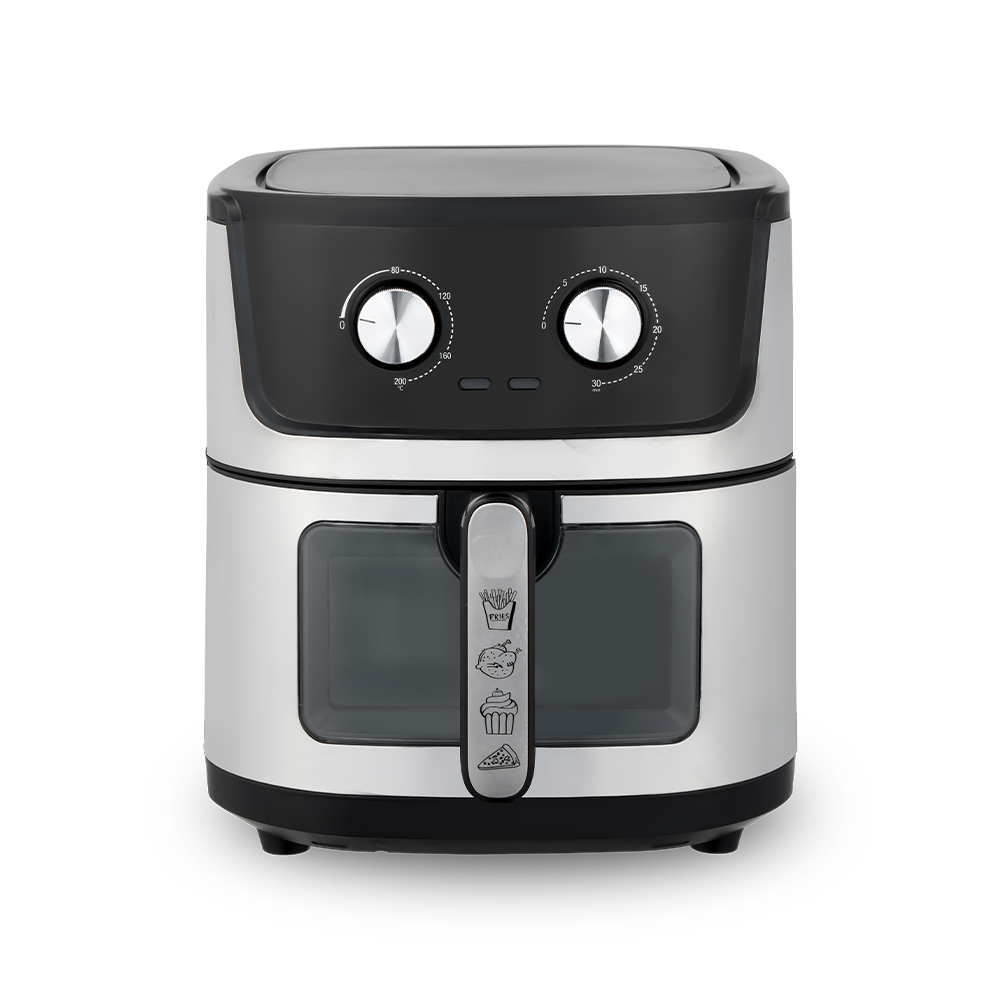 Friteuză cu aer vizibil cu comandă rotativă de mare capacitate
